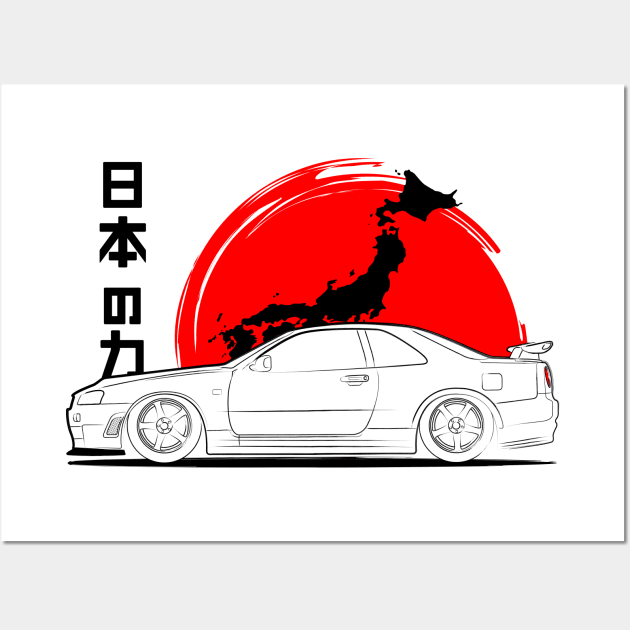 Skyline R34 Wall Art by turboosted
